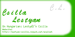 csilla lestyan business card